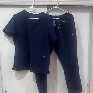 Figs navy blue scrub set xl